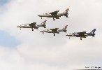 Une petite formation, avec l'avion aux couleurs de la 11ième escadrille